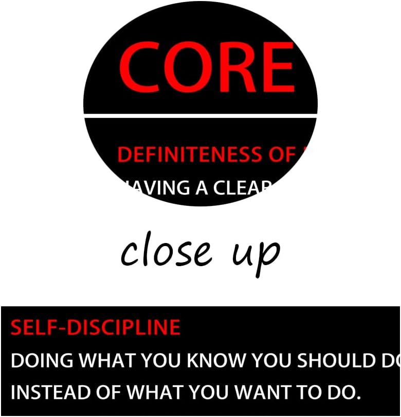 Core Values Quote Inspirational Canvas Painting Motivational Wall Art Poster Inspiring Positive Motivational Framed Artwork Prints Picture for Living Room Office [24''Wx 36''H]