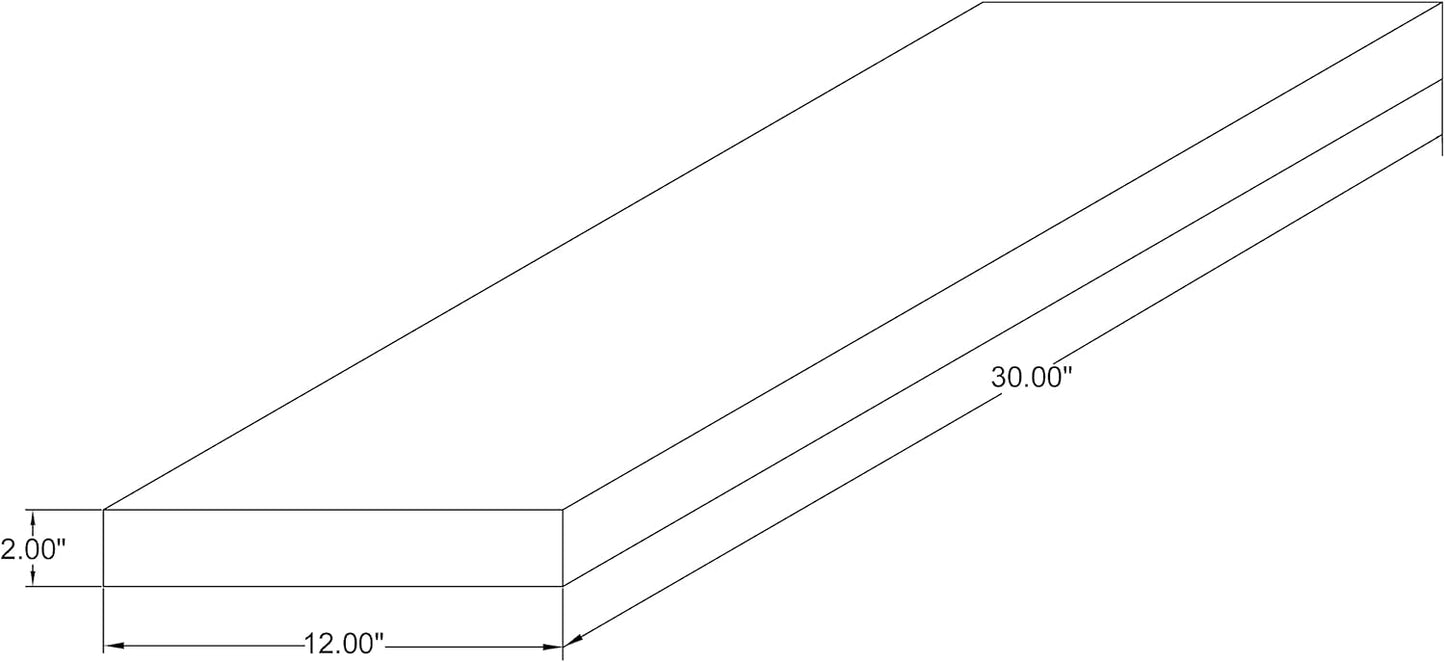 Joel's Antiques 30 Inch Wooden Floating Shelves for Wall - 30x12x2 in - Made of Natural Wood - Long Heavy Duty Rustic Wall Shelves for Bedroom - Perfect for Living Room, Kitchen - Black