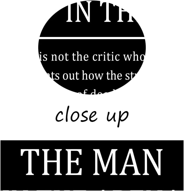 The Man In The Arena Inspirational Canvas Wall Art Motivational Poster Theodore Roosevelt Quotes Canvas Prints Artwork for Living Room Office Home Decor Painting Stretched and Framed [12''Wx 18''H]