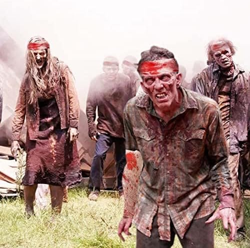 Wholelovein Halloween Creepy Bloody Cloth 800 inch Scary Blood Gauze Bandages Decorations