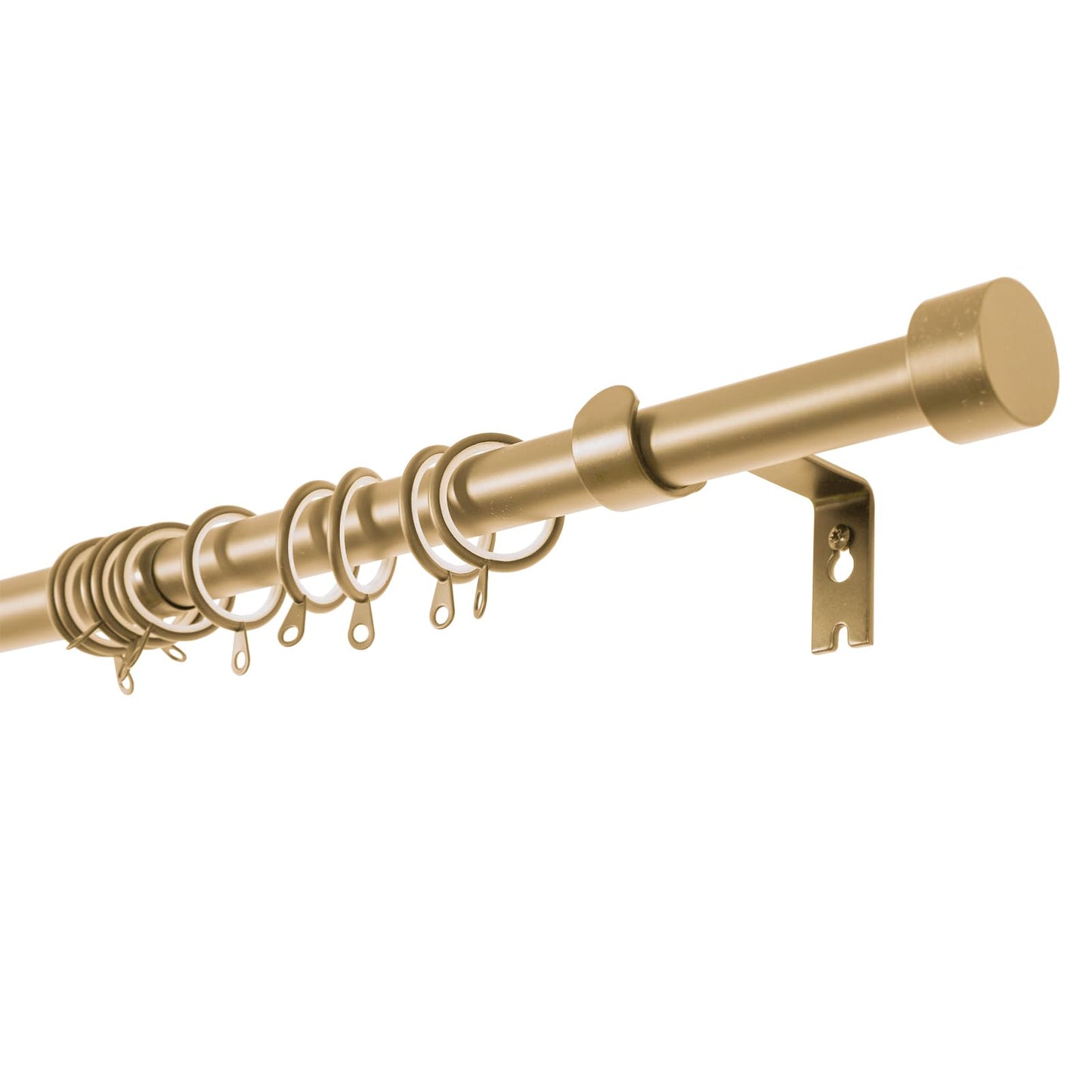 Adjustable Gold Curtain Rod Set - Heavy Duty (28-76" or 28-140" Options)