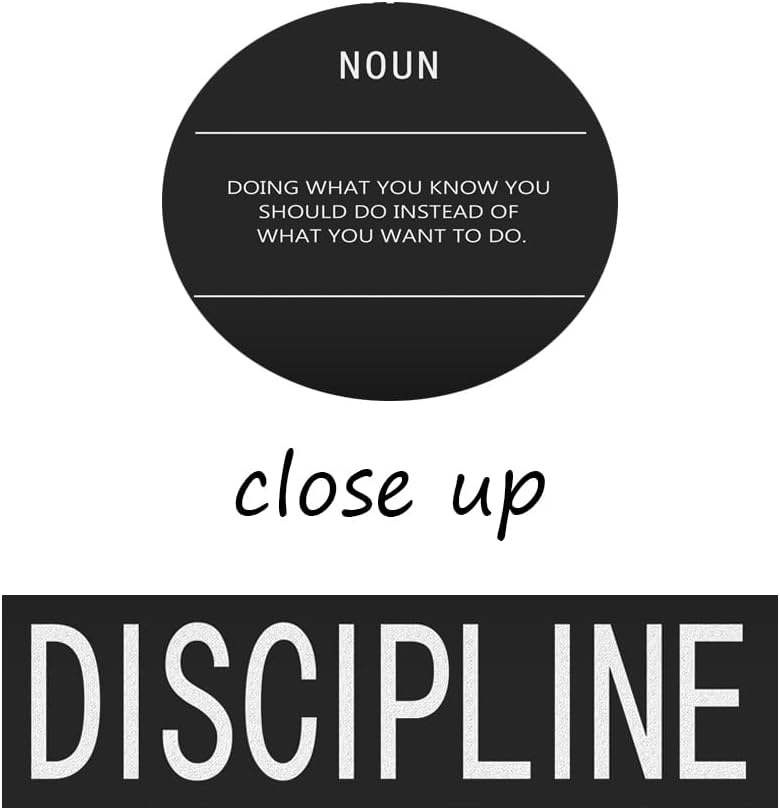 Inspirational Canvas Wall Art Inspiring Painting Prints Motivational Entrepreneur Quotes Discipline Noun Posters Inspiration Office Home Decor Artwork Living Room Framed Ready to Hang[12" W X 18" H]