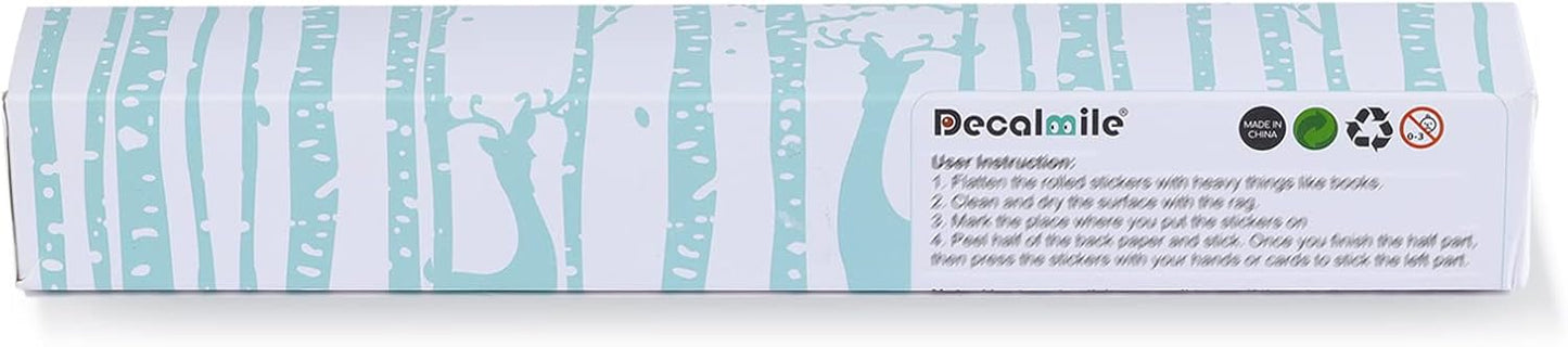 decalmile Large Blue Flower Wall Stickers Floral Butterfly Plants Gold Leaves Wall Decals Bedroom Living Room Sofa TV Background Wall Decor