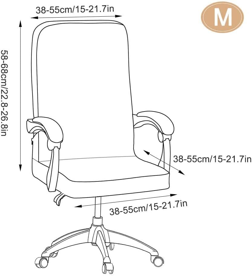 Halloween Office Chair Covers Gothic Spider Web Spooky Spider on Black Horror Theme Print Stretchable Slipcover for Modern Simplism Style High Back Boss Chair (No Chair)(Halloween02, M)…