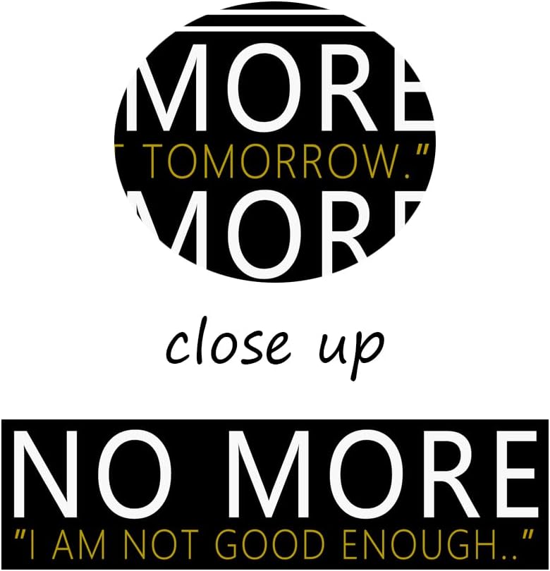 WYJZDZQ8 Inspirational Wall Art No More Motivational Poster Inspiring Positive Canvas Prints Artwork for Office Modern Home Decor Painting Pictures Stretched and Framed Ready to Hang [24''Wx 36''H]