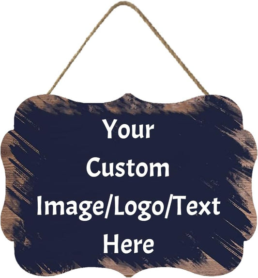 Personalized Custom Wooden Signs with Any Text Name for Home Door Man Cave Bar Family Farmhouse Decorative Home Kitchen Rustic Wall Decor