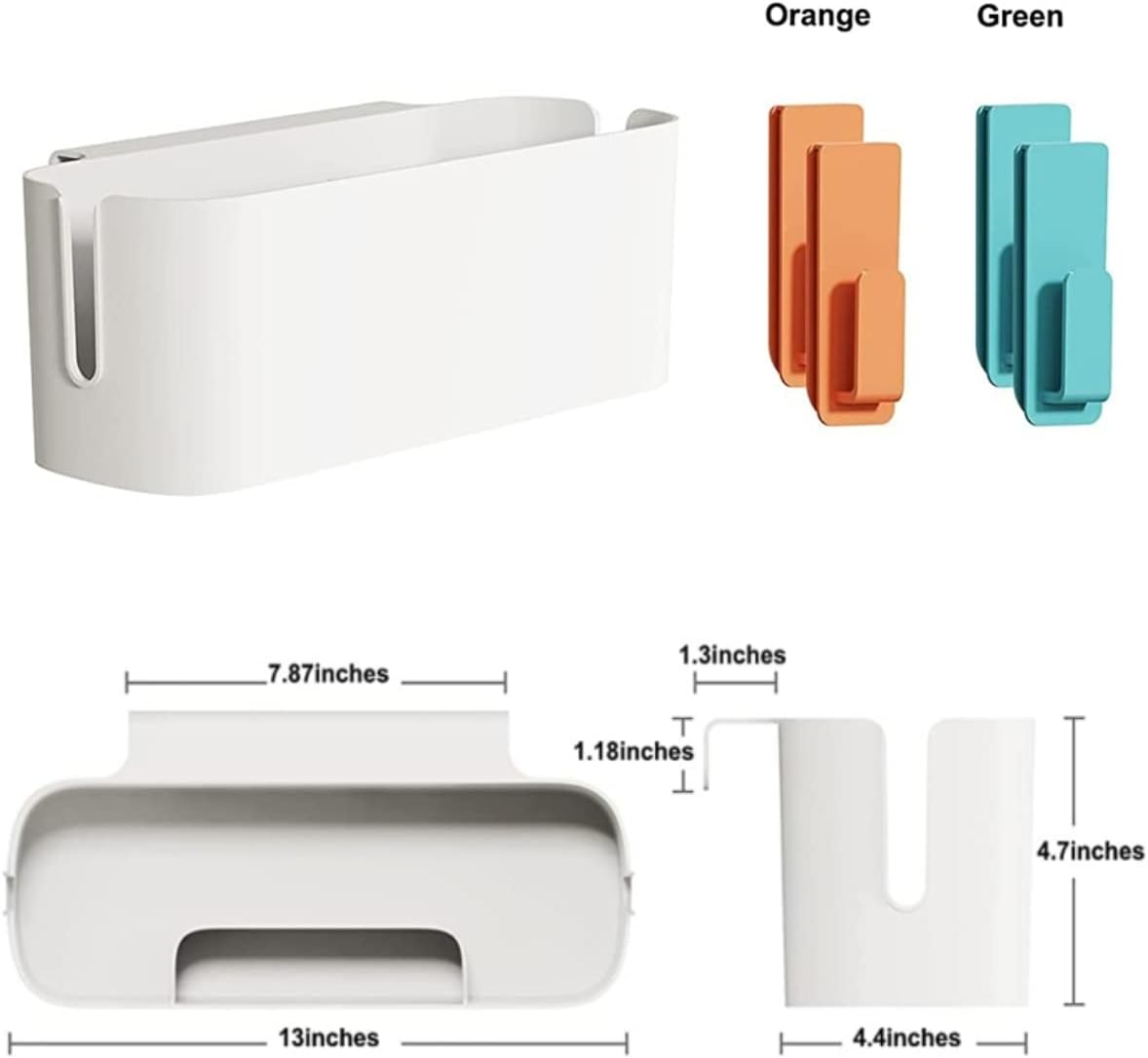 Bedside Storage Organizer Caddy Hanging Organizer Bunk Bed Shelf Holder Pocket for College Dorm Room Baby Bed Rails (Orange)