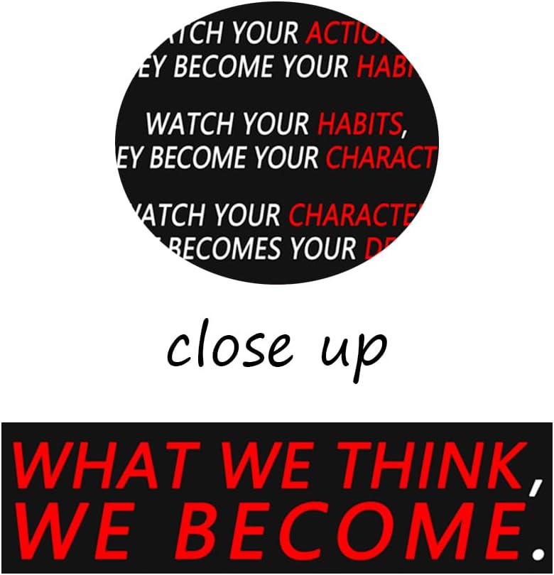 Motivational Canvas Wall Art Inspirational Poster for Office Watch Your Thoughts Inspiring Canvas Prints Artwork for Home Wall Decor Modern Painting Stretched and Framed Ready to Hang [24''Wx 36''H]