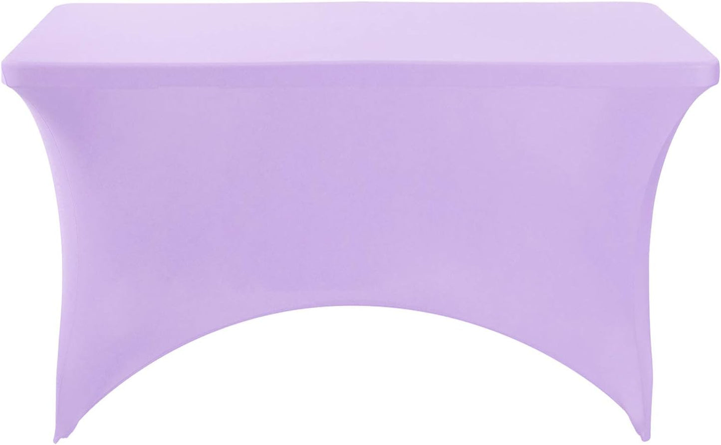 Spandex Table Cover for 4FT or 6ft or 8ft Table Universal Fitted Stretch Tablecloth for Party, Banquet, Wedding and Events-Lavender