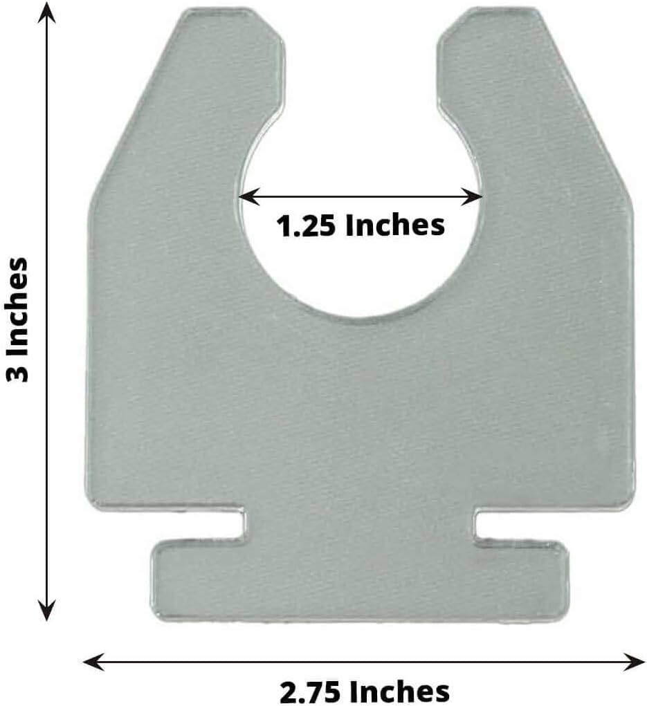 Tableclothsfactory 20 Pack | 3" Clear Acrylic Glass Holder Hooks for Double Side Display On Champagne Rack Stand