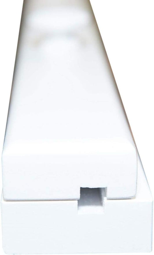 Quilt Hanger for Wall - Amish Made Wooden Display Rack - Rustic Tapestry Hangers for Quilts & Rugs - Maple Wood, White Paint, 60' Long