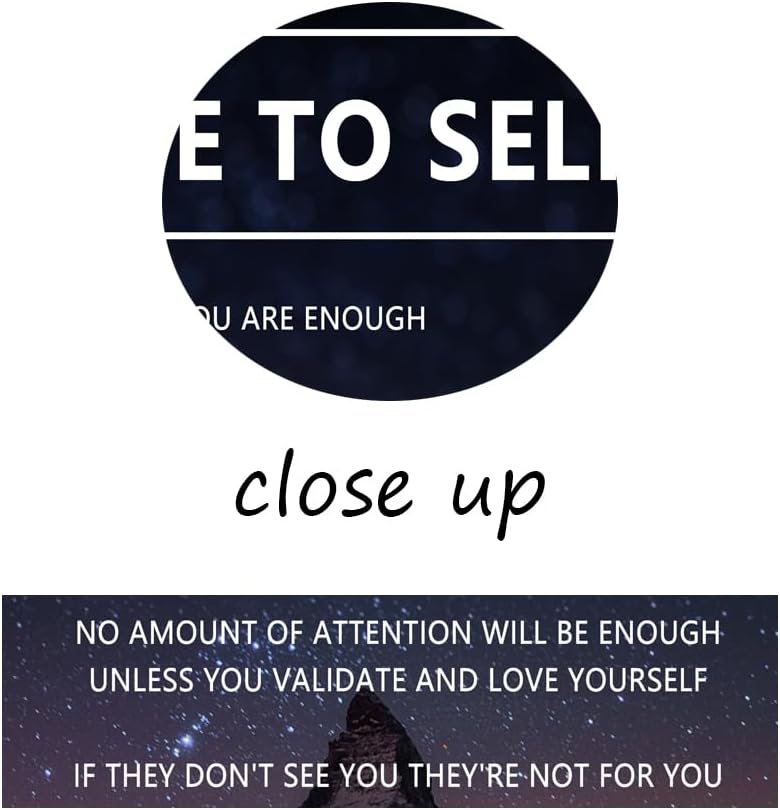 Note to Self Inspirational Wall Art Snow Mountain Starry Sky Motivational Poster Inspiring Canvas Painting Prints Wall Pictures for Home Decor Living Room Office Bedroom Framed Artwork [12''W x 18''H]