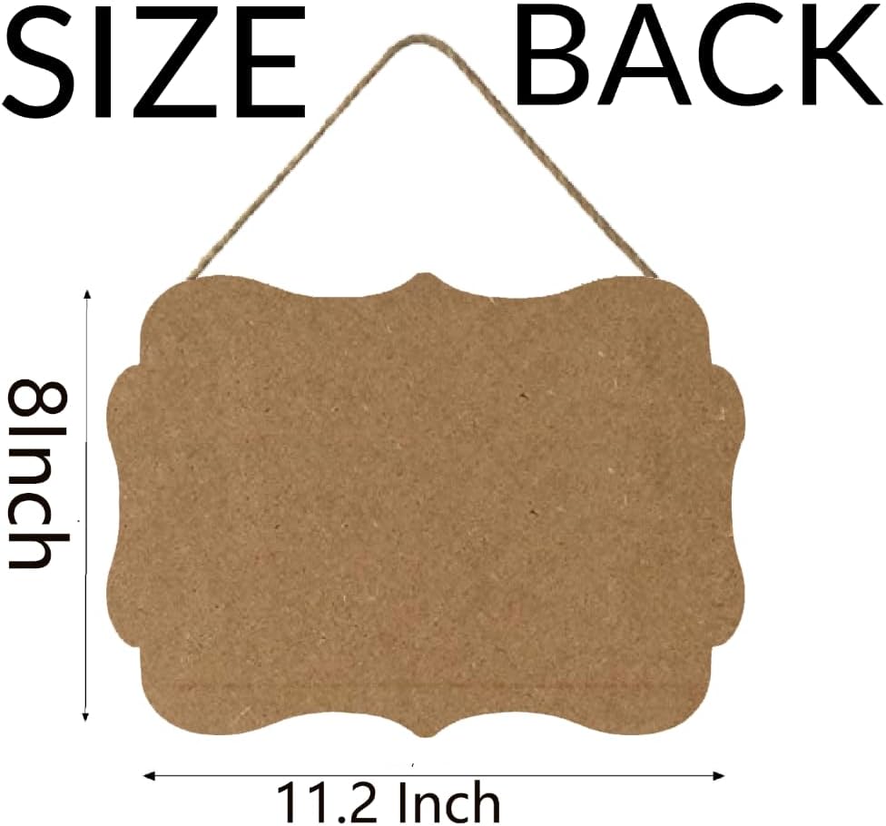 Personalized Wooden Welcome Sign Home Decor Customized Image/Text Hanging Sign Farmhouse Decorations for Home Office 11.2 * 8 Inch