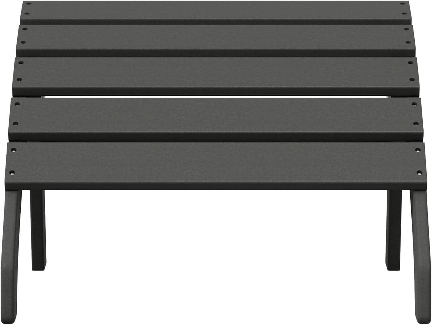 WestinTrends Dylan Outdoor Patio HDPE Adirondack Ottoman Footrest, Gray