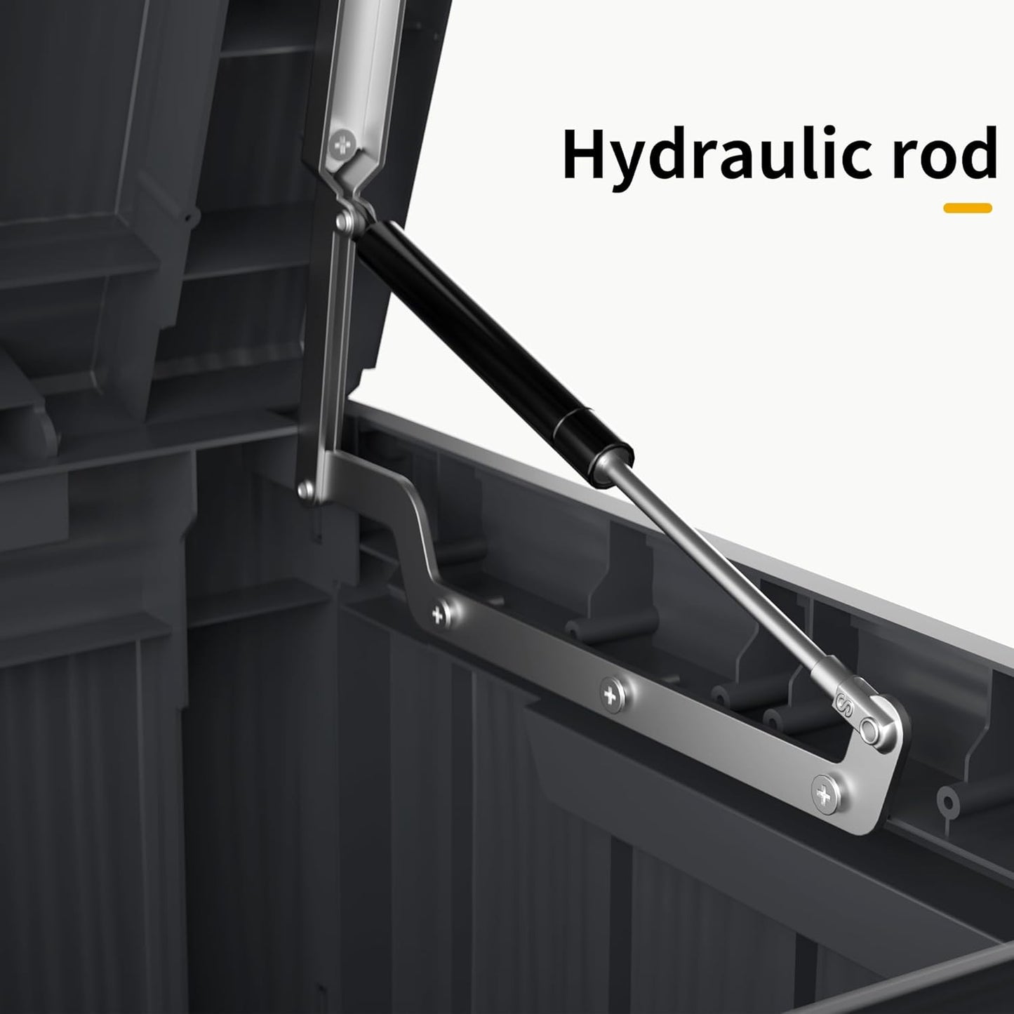 75 Gallon Double-Wall Resin Deck Box - Lockable Waterproof Outdoor Storage Box, 515lbs Capacity & Doubles as Seating for Patio Furniture - Garden Tools, Pool Accessories (Black)