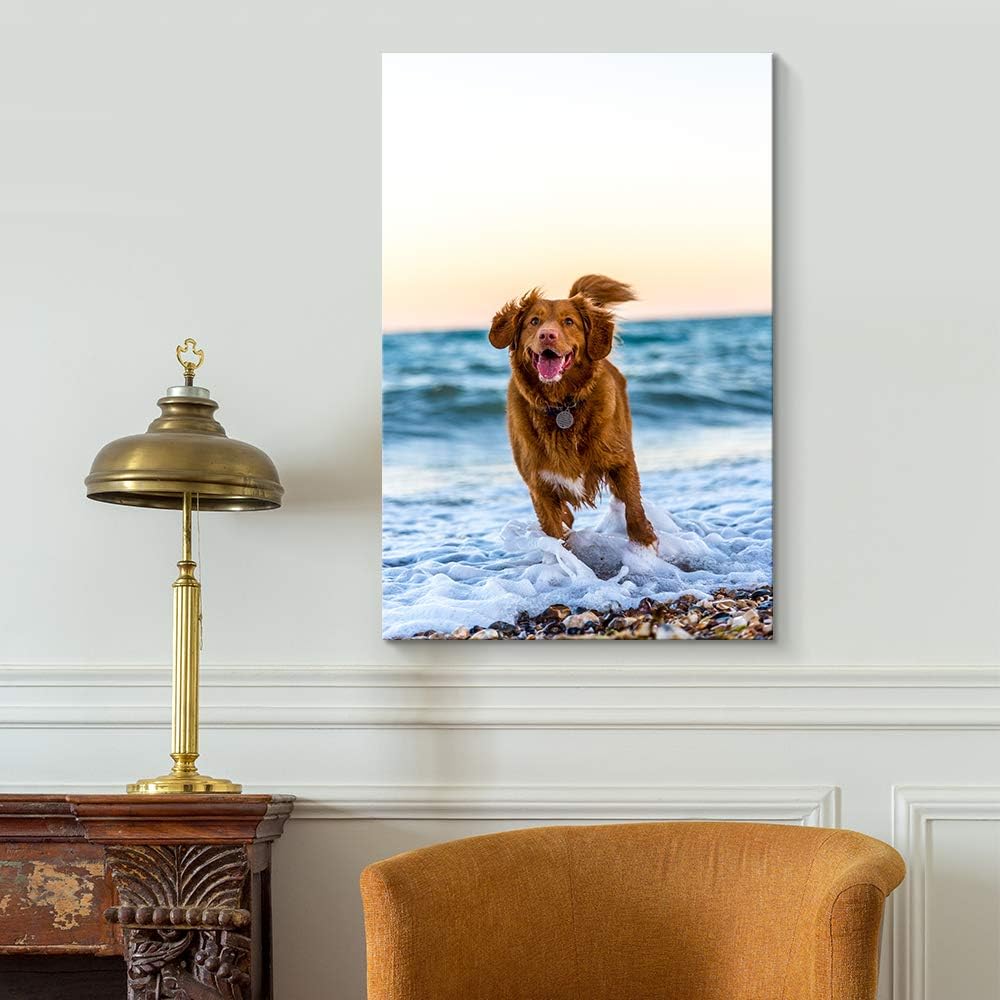 NWT Custom Canvas Prints with Your Photos for Pet/Animal, Personalized Canvas Pictures for Wall to Print Framed 48x32 inches