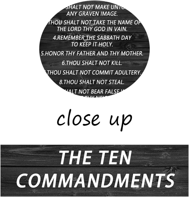 The Ten Commandments Inspirational Canvas Wall Art Motivational Pictures Christian Religion Poster Print Modern Inspiring Painting Framed Artwork for Office Living Room Wall Decor [24''Wx 36''H]
