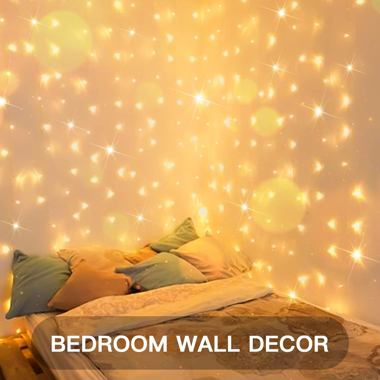 suddus Color Changing Curtain Lights, 200 Led 6.5ft x 6.5ft Hanging String Lights Outdoor, Fairy Curtain Lights for Bedroom, Window, Wall, Wedding, Party, Birthday Decor Warm White & Fuchsia