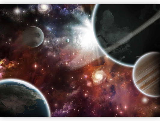 artgeist Wall Mural Cosmos Galaxy 135x101 in - Peel and Stick Self-Adhesive Wallpaper Removable Large Sticker Foil Wall Decor Print Picture Image Design 10110905-32