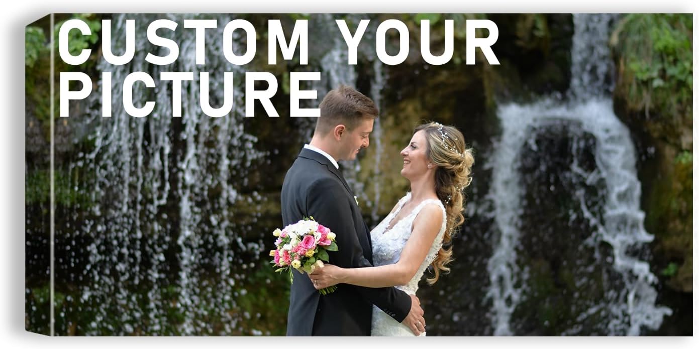 xzartdiy Custom Canvas Prints with Your Photos - Personalized Picture Print Customized Gifts for Family Home Office Wall Art Decor, Wrapped Canvas 16x8inch