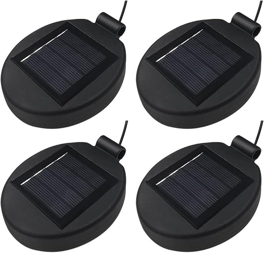 Solar Lantern Top LED Panel Lantern Lid Lights Replacement Part for Outdoor Flower DIY Solar Flower Lights Garden Patio Decor (4PCS)