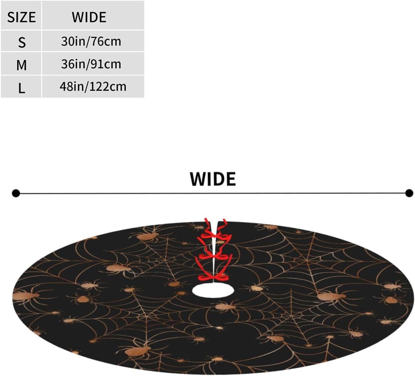 Christmas Tree Skirt,Gold Spider Web Xmas Tree Skirt Rustic Farmhouse Tree Skirt for Christmas Decor Xmas Holiday Home Party Decorations30