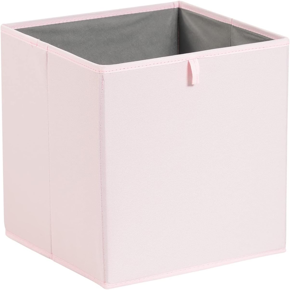Amazon Basics Cube Organizer Bins, Collapsible Storage Baskets for Shelves, Peony Pink, Pack of 6, 13x15x13"