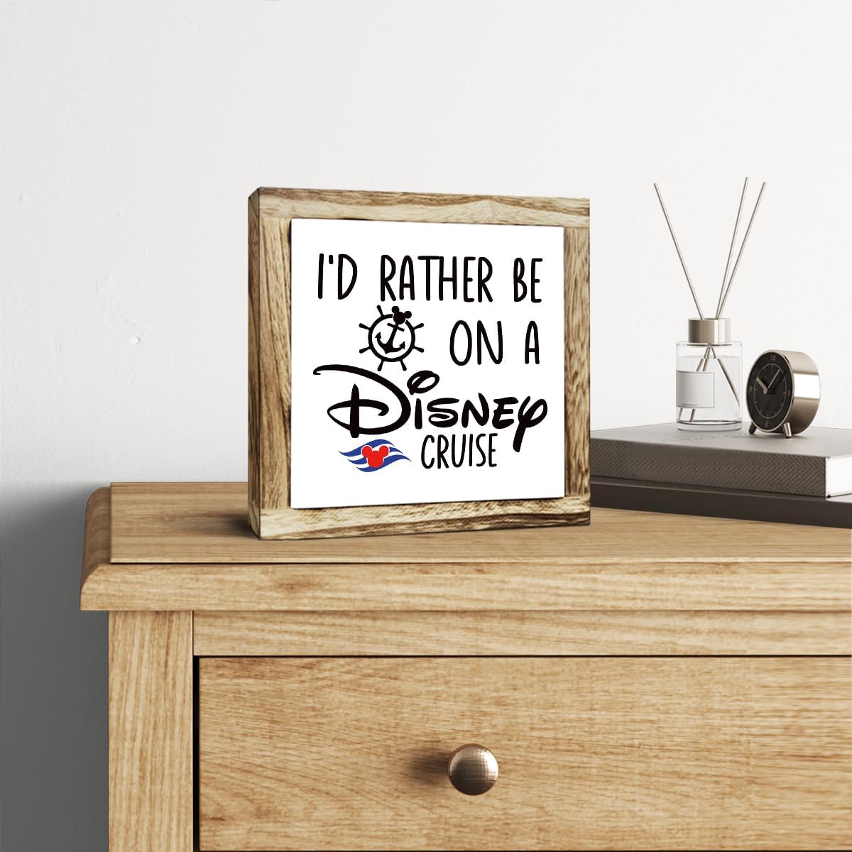 Rustic Wood Sign, Wooden Plaques Table Decor, Farmhouse Home Decorative, Inspired Decor for Office Cubicle, Small Wooden Box Sign, Office Decoration Art