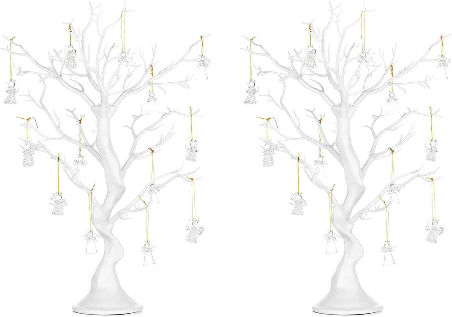 Nuptio Artificial Trees Decorative Trees: 2 Pcs White Twig Trees 22.8in Tall Halloween Decorations Wedding Centerpiece for Tables Fake Easter Tree for Christmas Thanksgiving Birthday Party Decor