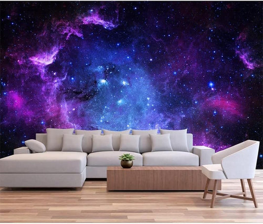 Custom Galaxy Themed Wallpaper Starry Sky Murals for Walls Large Galaxy Wallpaper for Living Room Bedroom Dining Room Wall Murals
