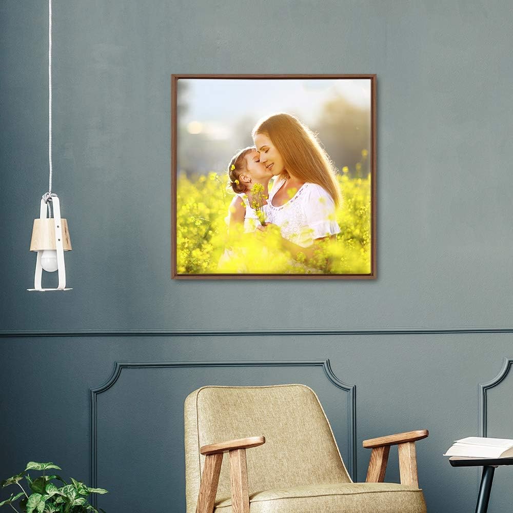 wall26 Framed Custom Canvas Wall Art for Living Room, Bedroom Canvas Prints for Home Decoration Ready to Hang - 24"x24", Natural Frame