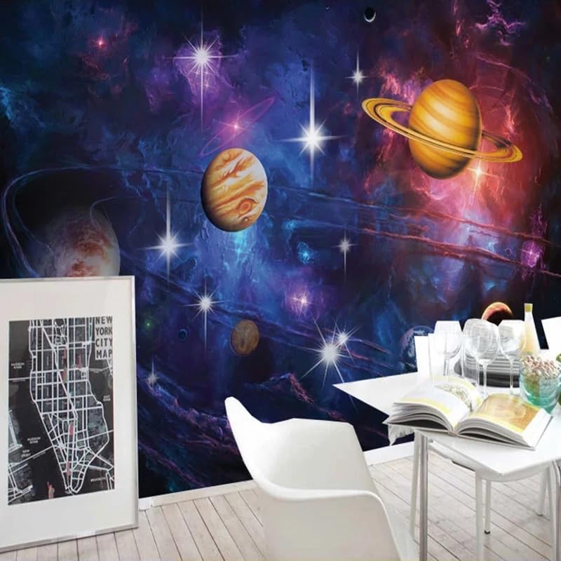 Custom Planet Wallpaper Universe Starry Sky Theme Mural Children Room Living Room Bedroom Ceiling Home Decor Wall Paper