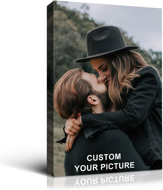 Wewejia Custom Canvas Prints with Your Photos 24x32inch, Upload Your Picture/Photo - Custom Personalized Canvas Photo Gifts Couples Family Baby Wedding Pets Home Decor Easy to hang
