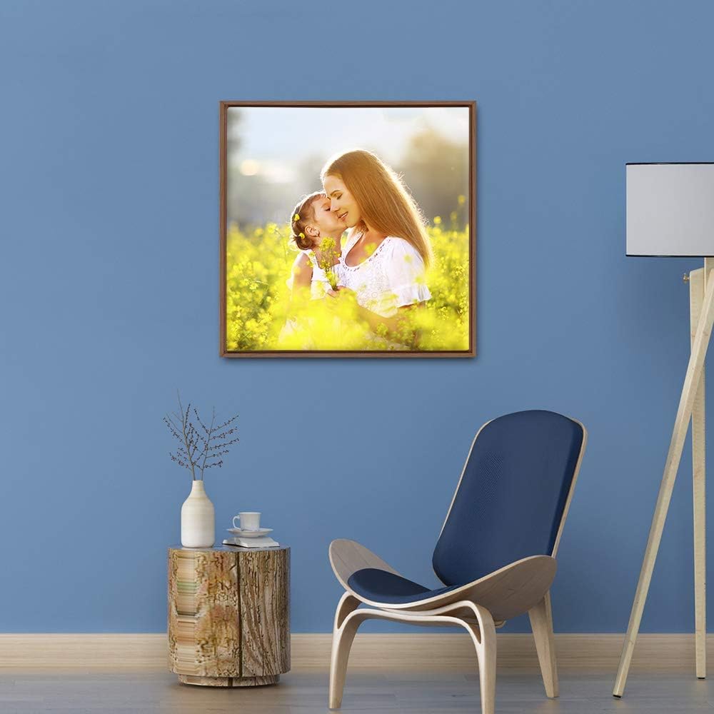 wall26 Framed Custom Canvas Wall Art for Living Room, Bedroom Canvas Prints for Home Decoration Ready to Hang - 24"x24", Natural Frame