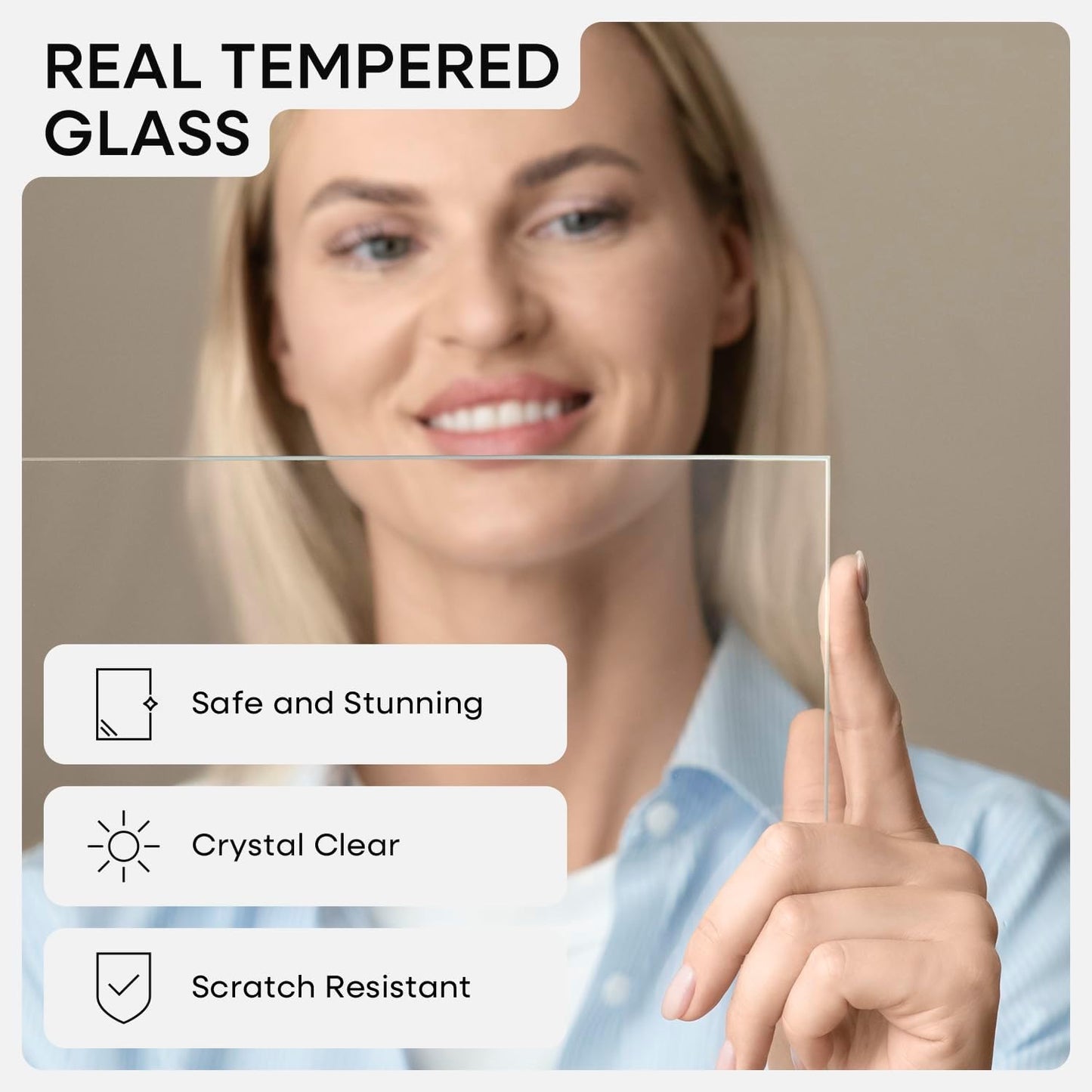 Homeforia 12x12 Light Wood Frame, High End Natural Oak 12 x 12 Square Picture Frames with Mat 10 by 10 inch Photo, 12by12 Wooden Poster Frames Matted to 10x10 Print, Tempered Glass, Wall Kit, Set of 1