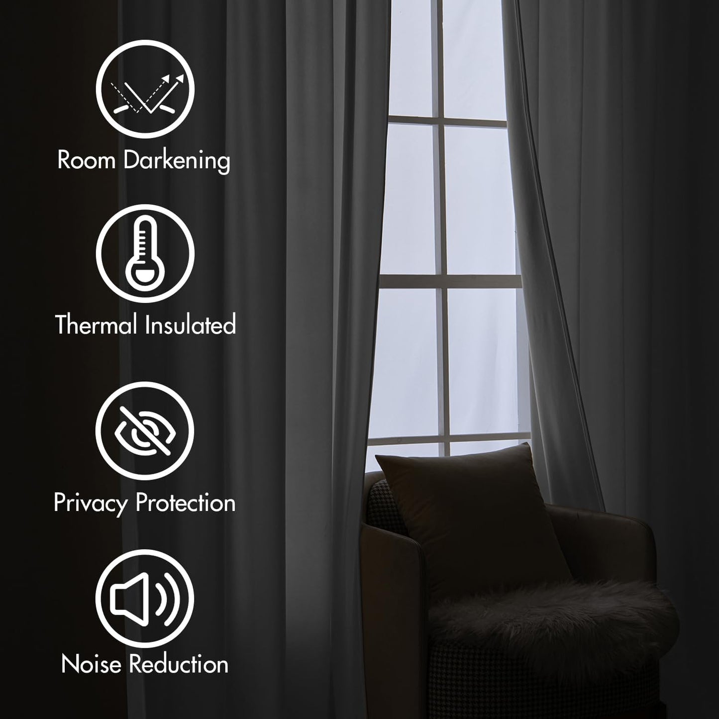 MIULEE White Velvet Curtains 90 inches Long 2 Panels - Luxury Pinch Pleated Room Darkening Window Drapes for Bedroom Living Room Thermal Insulated Super Soft, Back Tab Rod Pocket Elegant Decor