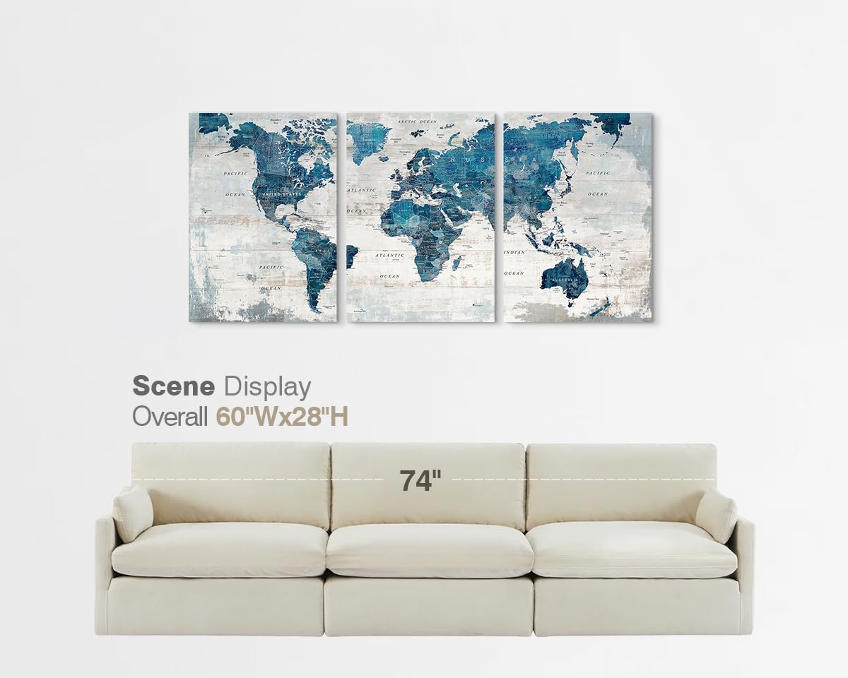 Wall Art for Living Room Bedroom Wall Decor Blue Office Pictures for Wall Decoration Farmhouse Artwork for Walls Boys