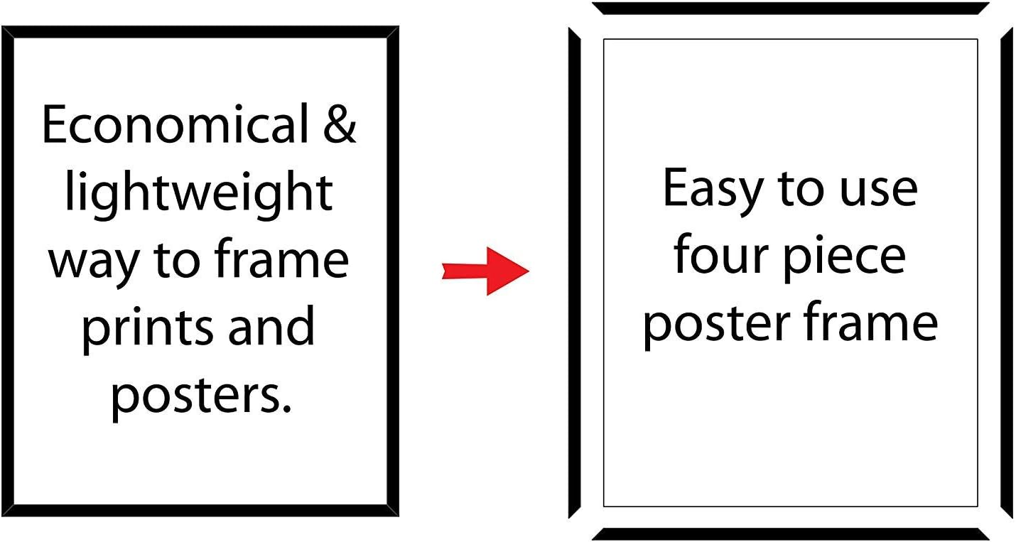 MCS Original Poster Frame 16x20 Black Lightweight Vertical & Horizontal Wall Hanging Large Picture Frame for Posters, Art Prints & Gallery Wall (1-Pack)