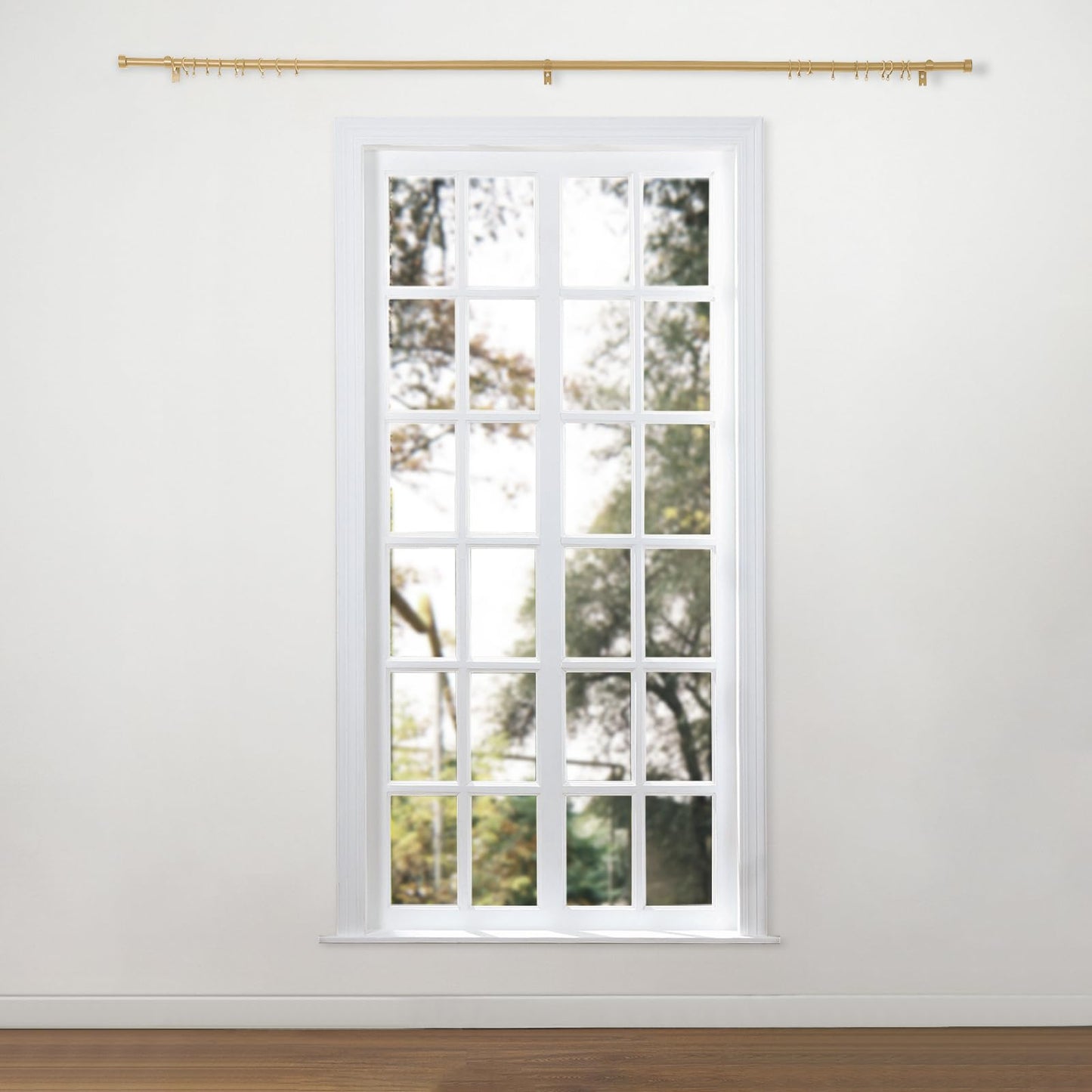 Adjustable Gold Curtain Rod Set - Heavy Duty (28-76" or 28-140" Options)