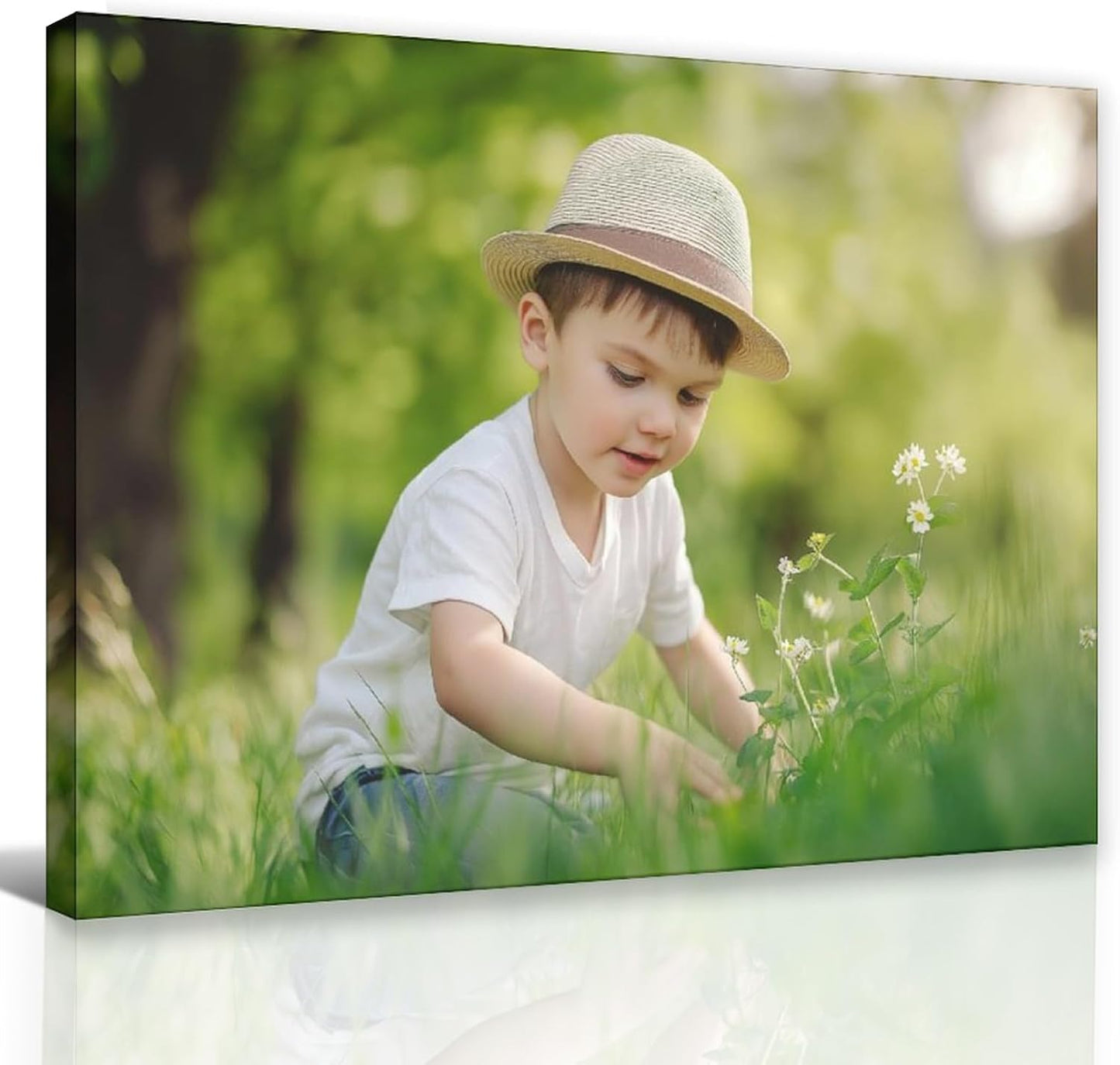 Personalized Custom Canvas Prints with Your Pictures Customize Poster Prints Personalized Canvas Pictures for Wall Bedroom Living Room Framed 36x24in