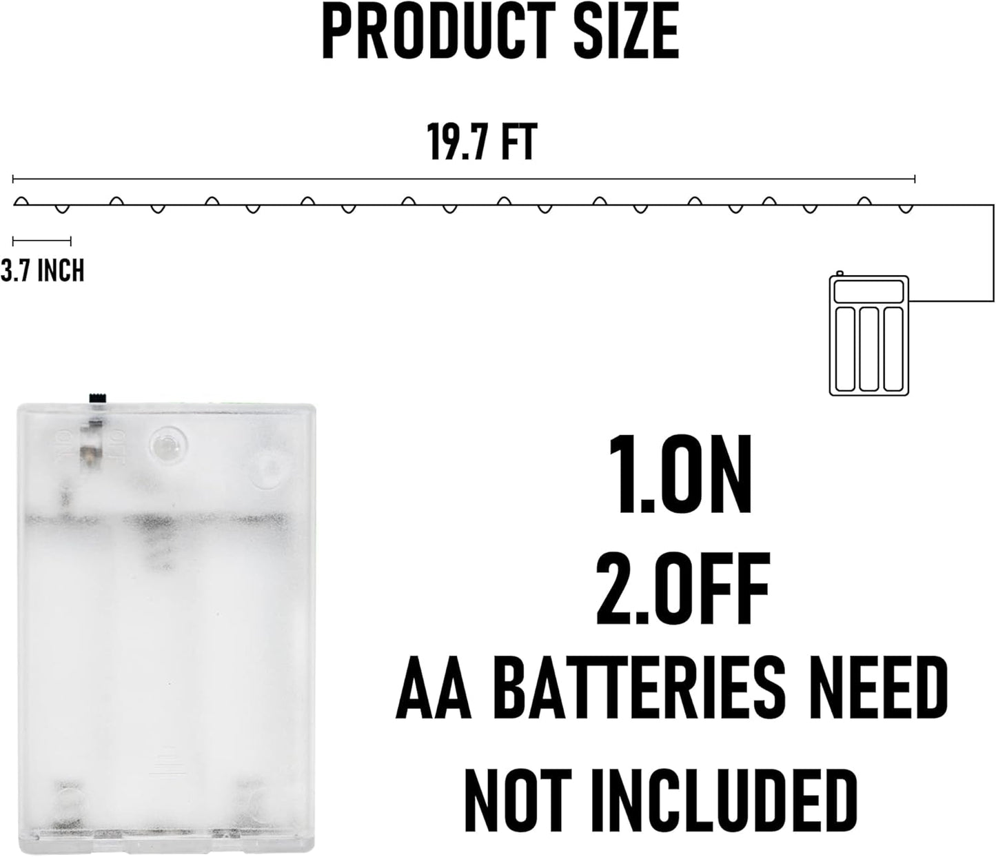 Dazzle Bright Fairy Lights Battery Operated, 20 FT 60 LED Silver Wire St. Patrick's Day Waterproof Battery Operated String Lights, Christmas Decorations for Indoor Outdoor Bedroom Yard Decor, Green