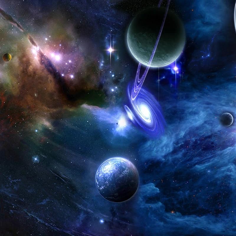 Custom Galaxy Wall Murals 3D Peel and Stick Mural Starry Sky Universe Space Planet Photo Wallpaper for Living Room Bedroom Walls Home Decoration