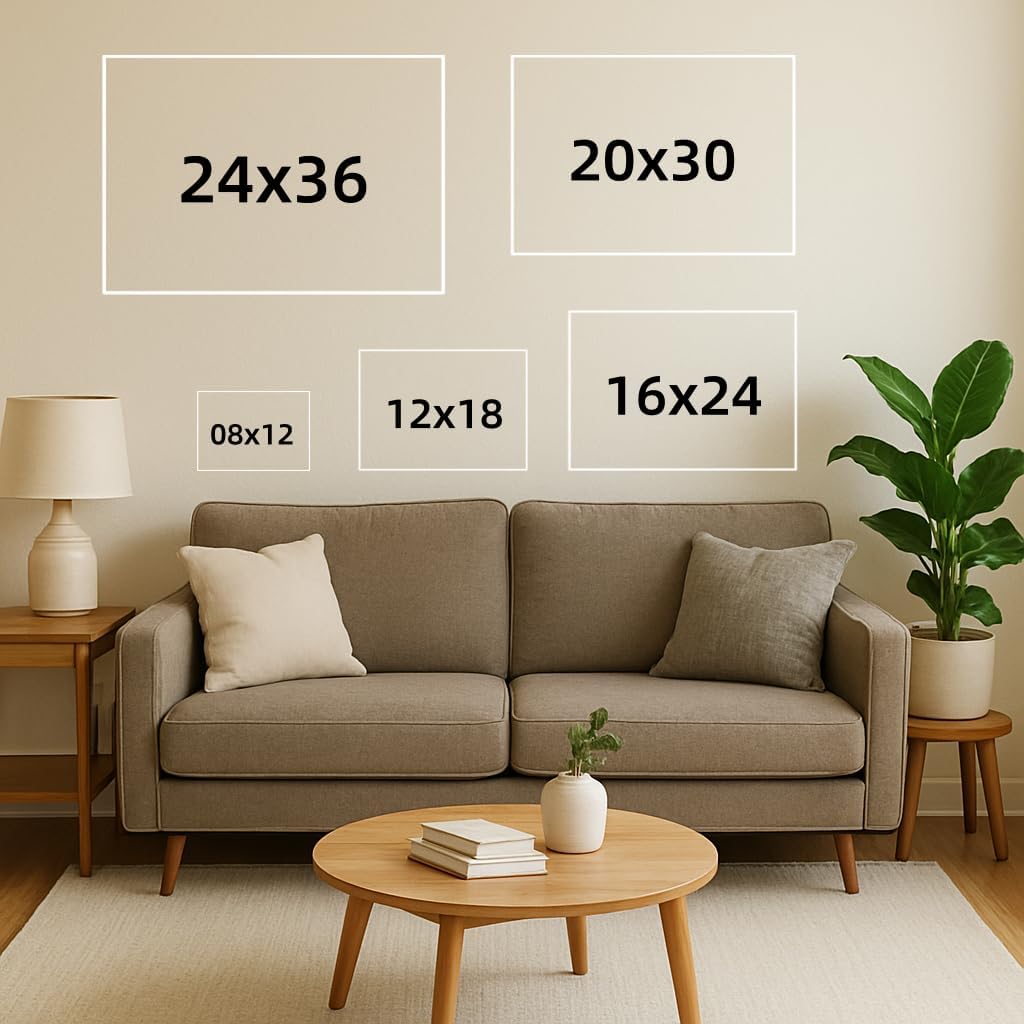 Personalized Custom Poster Prints: 24L x 36W Photo On Canva Transform Your Photos into Stunning Unframed Wall Art Digitally Printed (24L x 36W, Unframed)