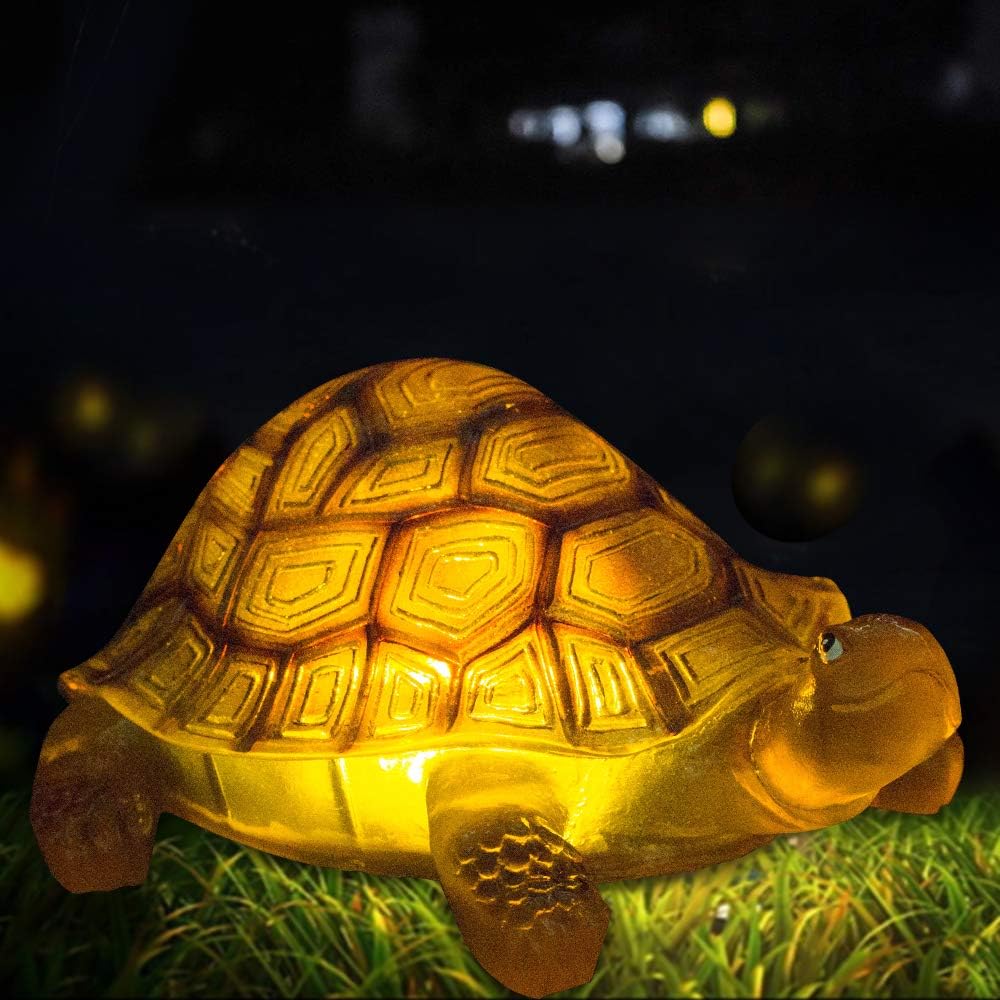 Solar Turtle Lights Deck Decorative Lighting Statue Lawn Patio Backyard Outdoor Garden Decoration Housewarming Gift