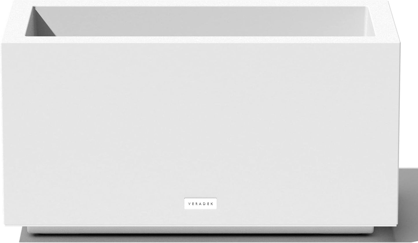 Veradek Block Series Long Box Planter - Large Rectangular Planter for Indoor or Outdoor Patio/Porch | Durable All-Weather Use with Drainage Holes | Modern Décor for Tall Plants, Flowers or Shrubs