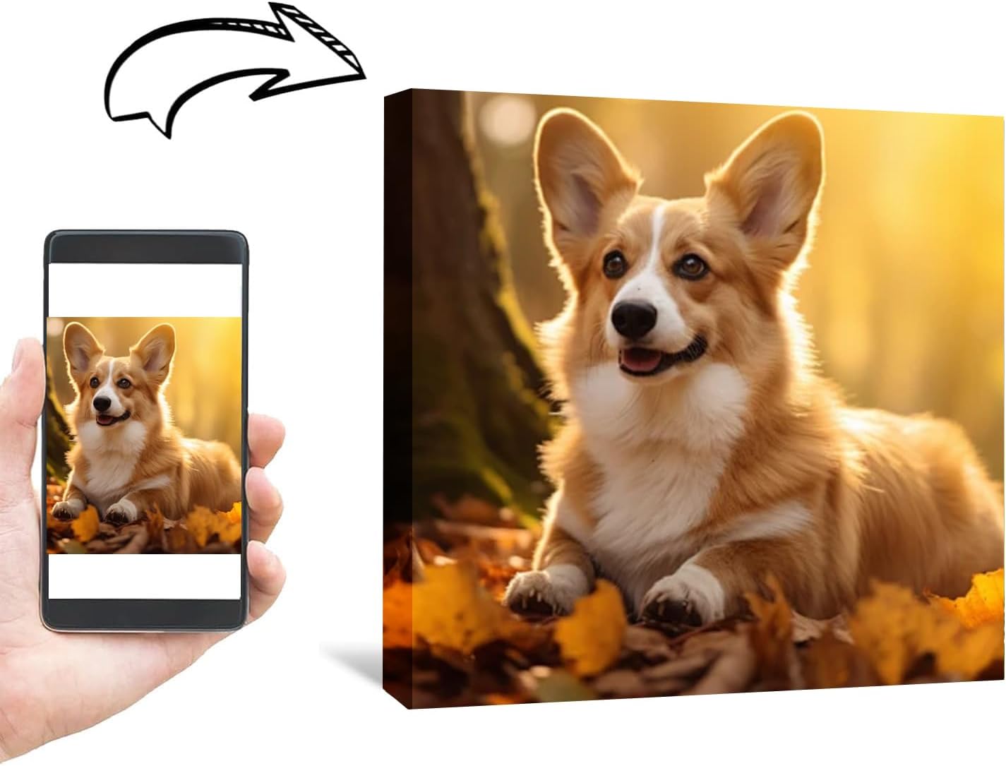 Custom Framed Canvas Prints With Your Photos-Personalized Picture To Canvas Wall Art ，Home Decoration Gifts Holiday Gifts