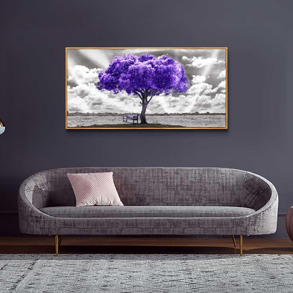 Hyidecorart Large Size Wall Decor - Wood Framed Canvas Art for Living Room, Bedroom & Office - Abstract Black & White Wall Painting - 24" x 48" Ready to Hang