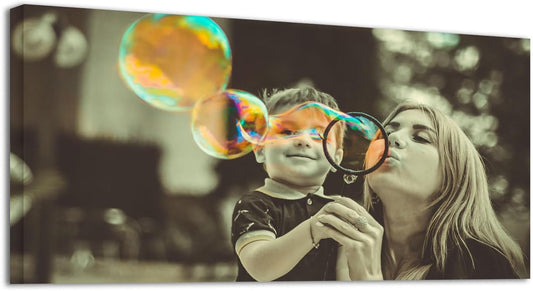 Laoife Custom Canvas Prints with Your Photos 32"x16" Wall Art, Custom photos on Canvas - Upload Your Image/Photo- Customizable photos, portraits and more, Ideal for Office, Living Room, Bedroom Wall Decor