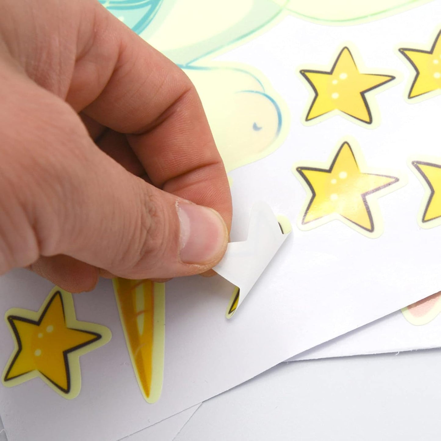 Glow in The Dark Unicorn Stickers, 206 pcs Cats and Moon Wall Decals, Glowing Castle Clouds Ceiling Decor for Kids Bedroom, Stars and Rainbow Wall Decor for Girls and Boys Gift