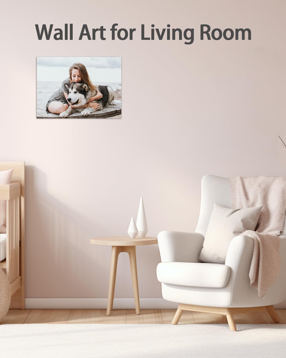 AbcCustomize Canvas Prints with Your Photos，Custom Canvas Wall Art for Bedroom, Living Room, Farmhouse Decor，Personalized Gifts Canvas Prints for Family，Friend，Lover，Pet